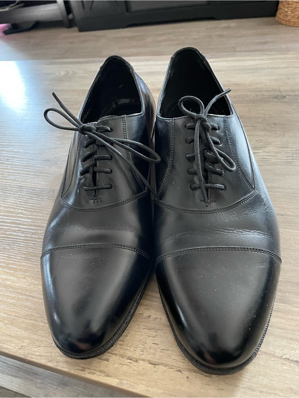 Florsheim classic black leather upper Oxfords lace up dress shoes D-170170-01